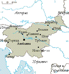 карта Словении