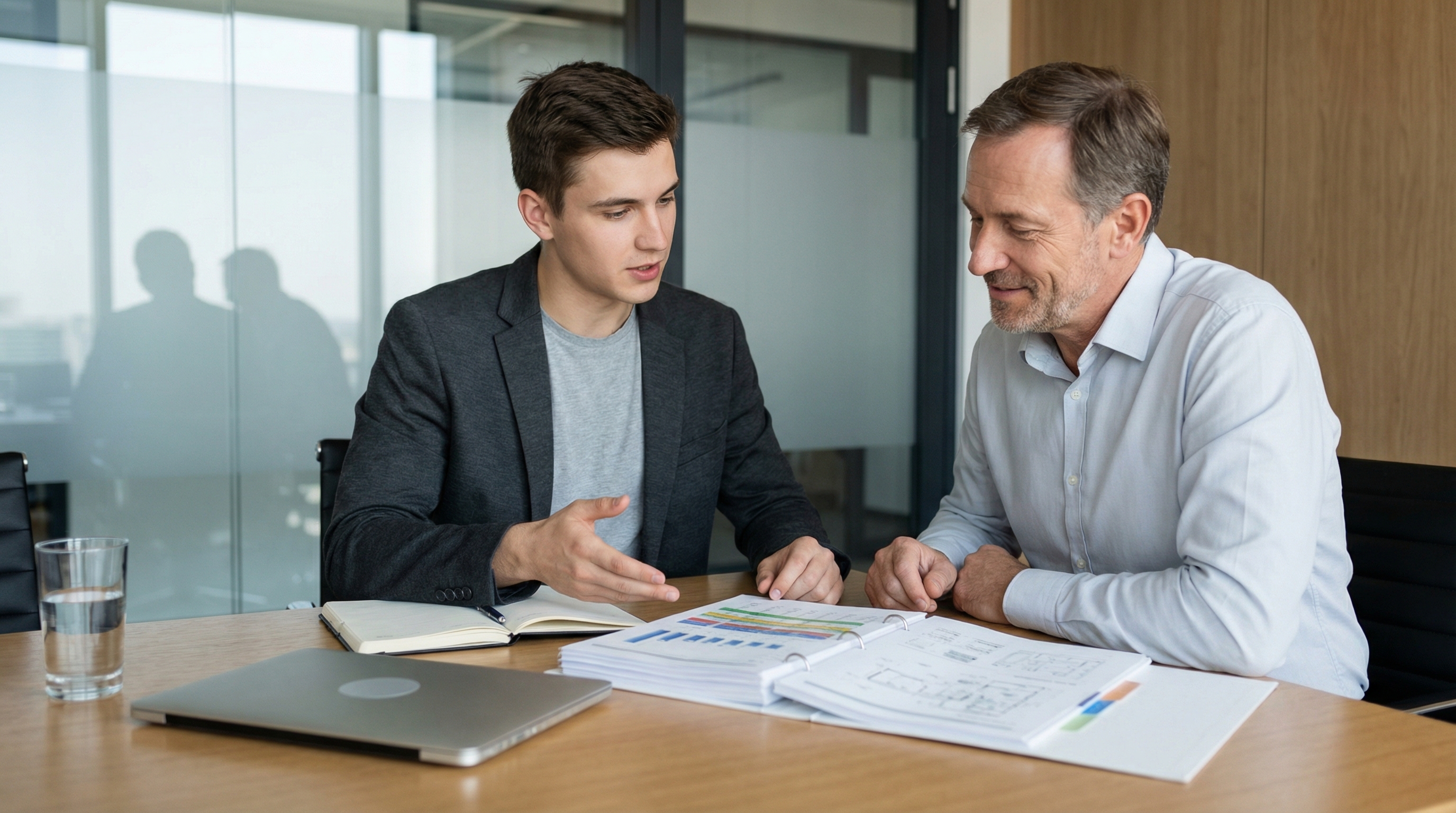 собеседование выпускника: студент показывает диплом как кейс работодателю