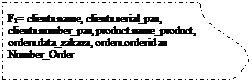 Блок-схема: документ: F2= clients.name, clients.serial_pas, clients.number_pas, product.name_product, orders.data_zakaza, orders.orderid as Number_Order

