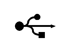 Рис 2.3. - Обозначение разъема USB