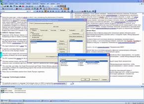 Окно переводчика PROMT с настройками для словаря