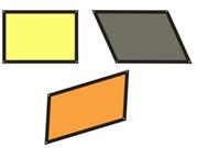 Исходный прямоугольник и результат операции перекоса