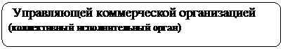 Скругленный прямоугольник:   Управляющей коммерческой организацией
 (коллективный исполнительный орган)
