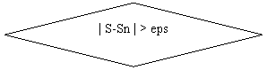 Блок-схема: решение: | S-Sn | > eps