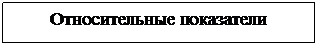 Подпись: Относительные показатели