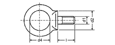 Рым-болт с буртиком и канавкой ГОСТ 4751 / DIN 580
