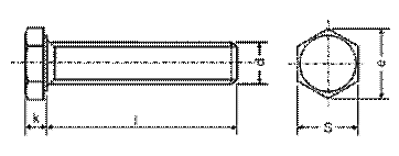 Болт с шестигранной головкой, полная резьба ГОСТ 7798, ГОСТ 7805 / DIN 933