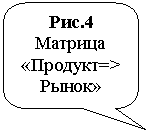 Скругленная прямоугольная выноска: Рис.4
Матрица
«Про-дукт=>Рынок»
