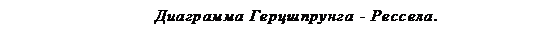 Подпись:                            Диаграмма Герцшпрунга - Рессела.