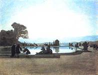 Бенуа - Версаль. Людовик XIV кормит рыб