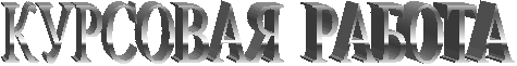 КУРСОВАЯ  РАБОТА