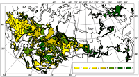 Карта развития лёссовых пород на территории СНГ