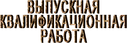 ВЫПУСКНАЯ
КВАЛИФИКАЦИОННАЯ
РАБОТА
