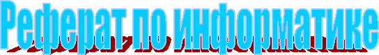 Реферат по информатике