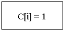 Блок-схема: процесс: C[i] = 1
