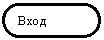 Блок-схема: знак завершения: Вход
Yfxfkj
