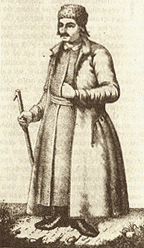 Українськи типи: посполитий козак. Гравюра Т.Калинського(XVIII ст.)