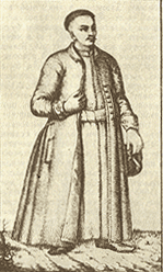 Українськи типи: міщанин. Гравюра Т.Калинського(XVIII ст.)