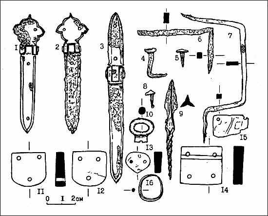 Рис. 1. Находки из кургана № 4 могильника Койбалы I