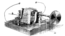 Переключатель Румкорфа. Принцип его действия положен в основу коммутационных устройств первых электрических машин постоянного тока