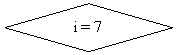 Блок-схема: решение: i = 7
