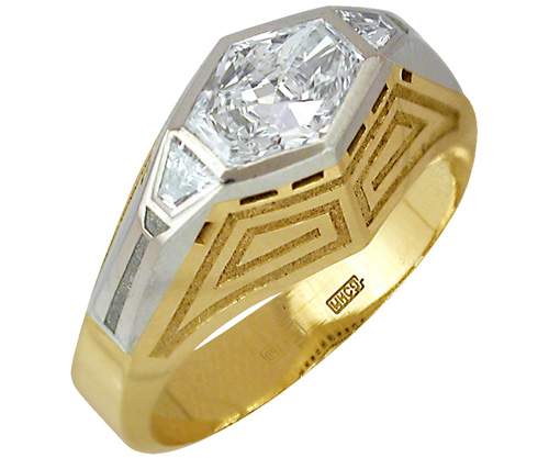   -= Алмаз-Холдинг =-, 1203430, Кольца, Золото 750° , Бриллиант - 3 шт.; 