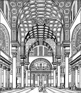 Термы Каракаллы.Реконструкция главного зала