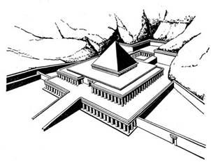 Усыпальница Ментухотепов в Деир-эль-Бахри. Реконструкция
