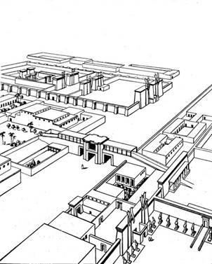 Дворцы в Ахетатоне.Реконструкция