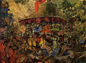  103. Н. Сапунов. Карусель. 1908. Ленинград, Русский музей.(N. Sapounov. Carrousel. 1908. Musee russe de Leningrad.) 