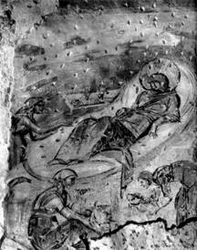  20. Рождество Христово. Фреска. Кастельсеприо. VI-VII вв.('Nativite'. Fresque. Castelseprio. VI-Vile s.s.) 