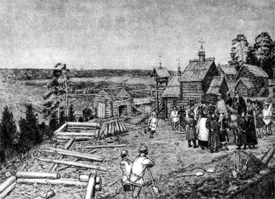 А. М. Васнецов. Основание Москвы Юрием Долгоруким. 1920