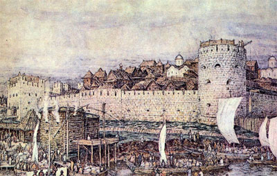 А. М. Васнецов. Московский Кремль при Дмитрии Донском. 1922