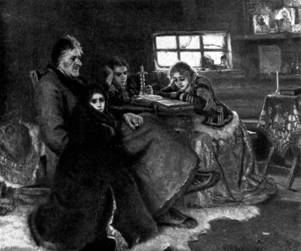 71. В.Суриков. Меншиков в Березове. 1883. Москва, Третьяковская галерея.(V. Sourikov. Menchikov a Berezov. 1883. Galerie Tretiakov. Moscou.)