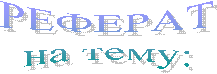 РЕФЕРАТ
на тему:

