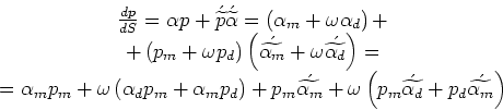 \begin{displaymath}\begin{array}{c}\frac{dp}{dS} = \alpha{p} + \acute{\widet...... p_d \acute{\widetilde{\alpha_m}}\right) \nonumber\end{array}\end{displaymath}
