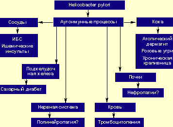 Место хеликобактерной инфекции при негастроинтестинальных заболеваниях 