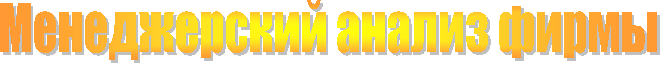 Менеджерский анализ фирмы