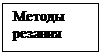 Подпись: Методы  резания

