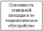 Подпись: Освоенность земельной площади и ее технологическое обустройство