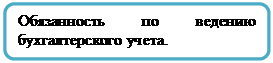 Скругленный прямоугольник: Обязанность по ведению бухгалтерского учета.