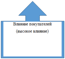 Выноска со стрелкой вверх: Влияние покупателей
(высокое влияние)
(сильное влияние)
В условиях падения продаж и количества салонов красоты требования к произ-водителям средств по уходу за волосами возрастают
