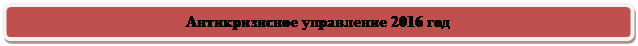 Скругленный прямоугольник: Антикризисное управление 2016 год