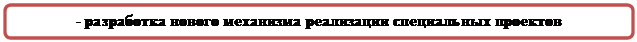 Скругленный прямоугольник: - разработка нового механизма реализации специальных проектов