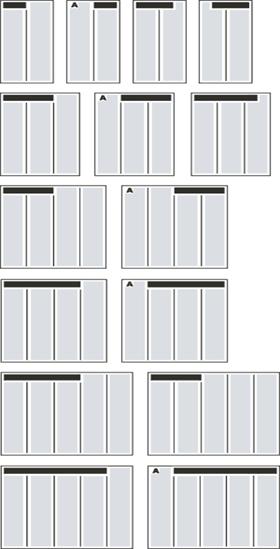 Описание: Рис. 3. Варианты размещения заголовка над текстом
