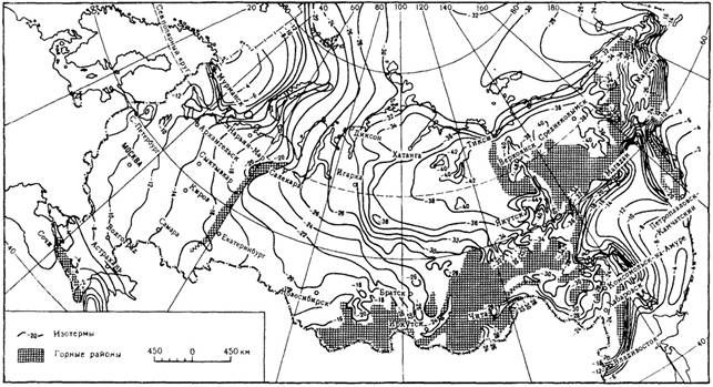 Рис. 9. Средняя температура воздуха в январе