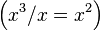 \left( x^3 / x = x^2 \right)