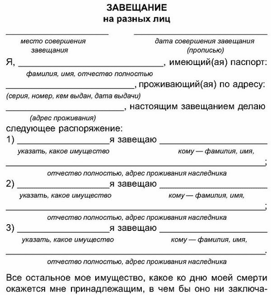 Контрольная работа по теме Наследственное право. Завещание 