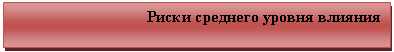 Подпись: Риски среднего уровня влияния