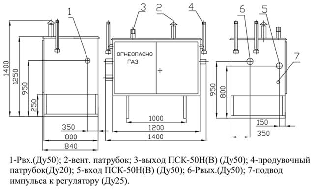 ГРПШ-13-1Н(В)-У1 с регулятором РДГ-50Н / РДГ-50В